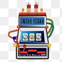 Time machine png sticker illustration, transparent background. Free public domain CC0 image.