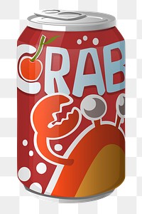 Soda can png sticker, drinks illustration, transparent background. Free public domain CC0 image