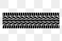 Tire tread png sticker illustration, transparent background. Free public domain CC0 image.