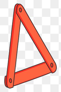 Triangle tool png sticker illustration, transparent background. Free public domain CC0 image.