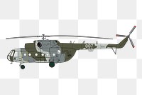 Helicopter png sticker, vehicle illustration, transparent background. Free public domain CC0 image