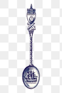 Spoon png sticker illustration, transparent background. Free public domain CC0 image.