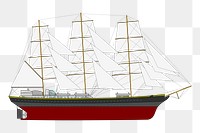 Ship png sticker, vehicle illustration, transparent background. Free public domain CC0 image