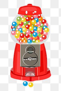 Gumball machine png sticker illustration, transparent background. Free public domain CC0 image.