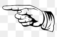 Pointing hand png sticker, business illustration, transparent background. Free public domain CC0 image