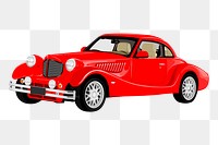 Classic car png sticker, vintage vehicle illustration, transparent background. Free public domain CC0 image