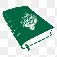 Green book png sticker illustration, transparent background. Free public domain CC0 image.