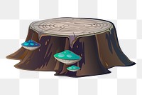 Tree stump png sticker, botanical illustration, transparent background. Free public domain CC0 image