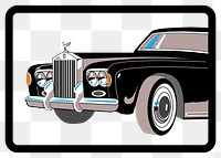 Classic car png sticker, vintage vehicle illustration, transparent background. Free public domain CC0 image