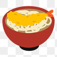 Ramen noodles png sticker, Japanese food illustration, transparent background. Free public domain CC0 image