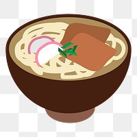 Ramen noodles png sticker, Japanese food illustration, transparent background. Free public domain CC0 image