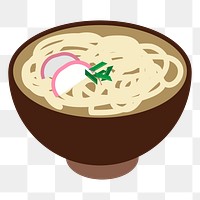 Ramen noodles png sticker, Japanese food illustration, transparent background. Free public domain CC0 image