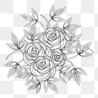 Rose flower png sticker, Valentine's illustration, transparent background. Free public domain CC0 image