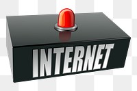 Internet box png sticker illustration, transparent background. Free public domain CC0 image.