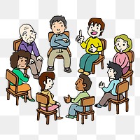 Support group png sticker, transparent background. Free public domain CC0 image