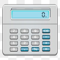 Calculator png sticker illustration, transparent background. Free public domain CC0 image.