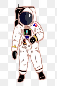 Astronaut png sticker illustration, transparent background. Free public domain CC0 image.