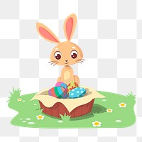 Easter rabbit png sticker, animal illustration, transparent background. Free public domain CC0 image