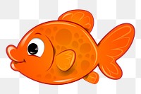 Fish cartoon png sticker, animal illustration, transparent background. Free public domain CC0 image