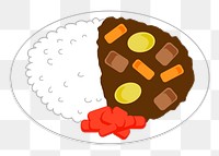 Japanese curry png sticker, food illustration, transparent background. Free public domain CC0 image