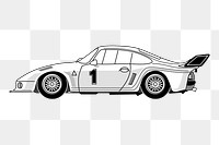 Racing car png sticker, vehicle illustration, transparent background. Free public domain CC0 image