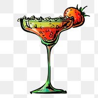 Cocktail png sticker, alcoholic beverage illustration, transparent background. Free public domain CC0 image