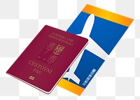 Passport png sticker illustration, transparent background. Free public domain CC0 image.