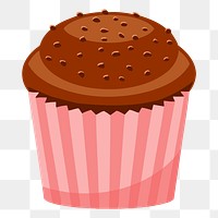 Cupcake png sticker dessert illustration, transparent background. Free public domain CC0 image.