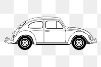 Classic car png sticker vehicle illustration, transparent background. Free public domain CC0 image.