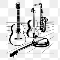 Music instrument  png sticker entertainment illustration, transparent background. Free public domain CC0 image.