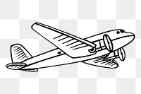 Airplane png sticker transportation illustration, transparent background. Free public domain CC0 image.