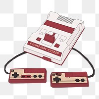 Video game console png sticker entertainment illustration, transparent background. 