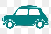 Classic green car png sticker vehicle illustration, transparent background. Free public domain CC0 image.