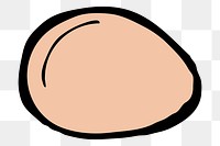 Egg png sticker food illustration, transparent background. Free public domain CC0 image.