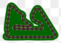 Racetrack png sticker sport illustration, transparent background. Free public domain CC0 image.