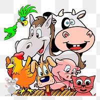 Happy livestock png sticker livestock illustration, transparent background. Free public domain CC0 image.