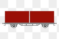 Freight train png sticker logistics illustration, transparent background. Free public domain CC0 image.