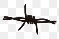 Barbed wire png sticker illustration, transparent background. Free public domain CC0 image.