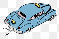 Classic taxi png sticker vehicle illustration, transparent background. Free public domain CC0 image.