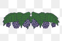 Grapes png sticker fruit illustration, transparent background. Free public domain CC0 image.