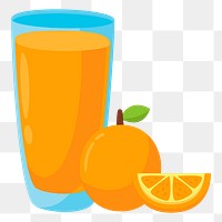 Orange juice png sticker drink illustration, transparent background. Free public domain CC0 image.