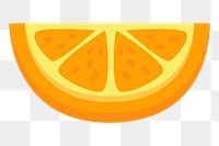 Tangerine slice png sticker fruit illustration, transparent background. Free public domain CC0 image.