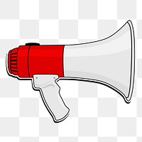 Megaphone png sticker object illustration, transparent background. Free public domain CC0 image.