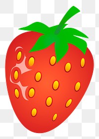 Strawberry png sticker fruit illustration, transparent background. Free public domain CC0 image.