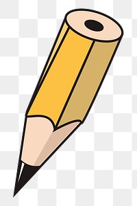 Pencil png sticker stationery illustration, transparent background. Free public domain CC0 image.