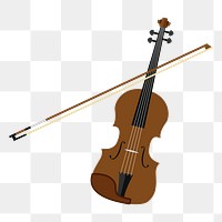 Violin  png sticker entertainment illustration, transparent background. Free public domain CC0 image.
