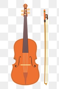 Violin  png sticker entertainment illustration, transparent background. Free public domain CC0 image.