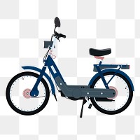 Electric bike png sticker vehicle illustration, transparent background. Free public domain CC0 image.