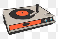 Turntable png sticker object illustration, transparent background. Free public domain CC0 image.