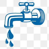 Water tap png sticker environment illustration, transparent background. Free public domain CC0 image.